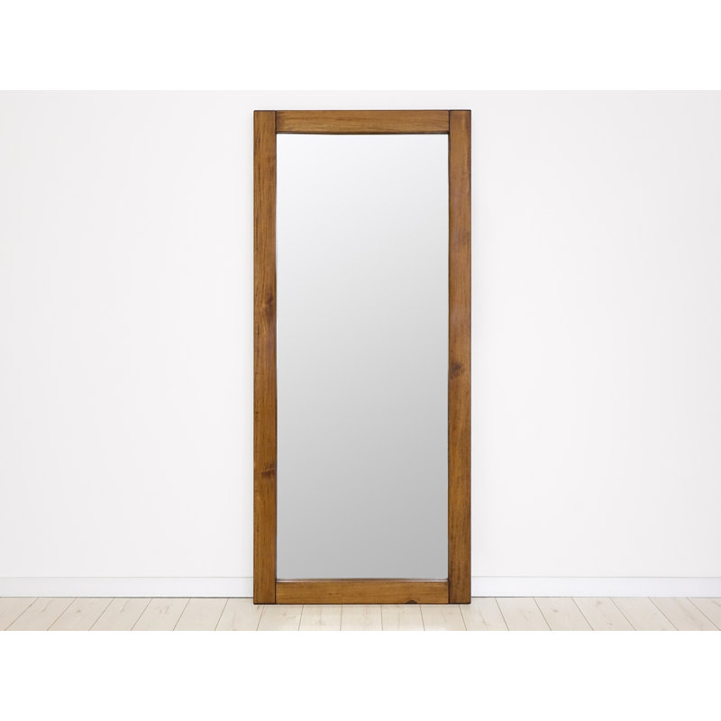 Broussard Wood Flat Mirror, 200cm H x 88cm W x 4cm D