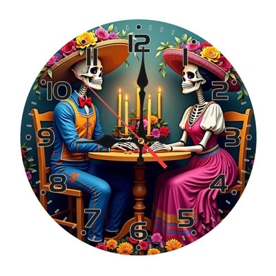 Wall Clock 10 Inch Silent Non Ticking Round Wooden Clock Decoration for Living Room Kitchen Bedroom Bathroom Office Classroom
