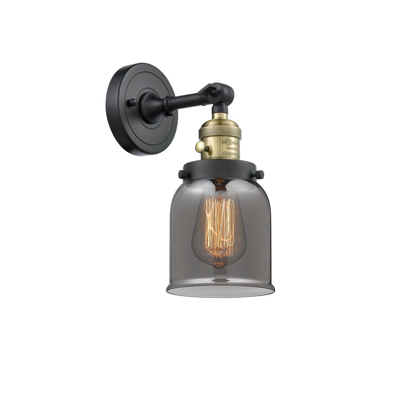 Bell - 1 Light 5" Sconce, 3.5 Watt Vintage LED Bulb, Plated Smoked, Black Antique Brass