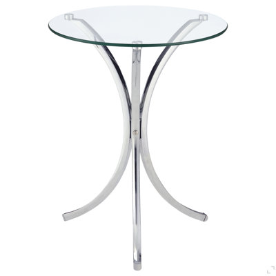 Table d'appoint contemporaine en chrome