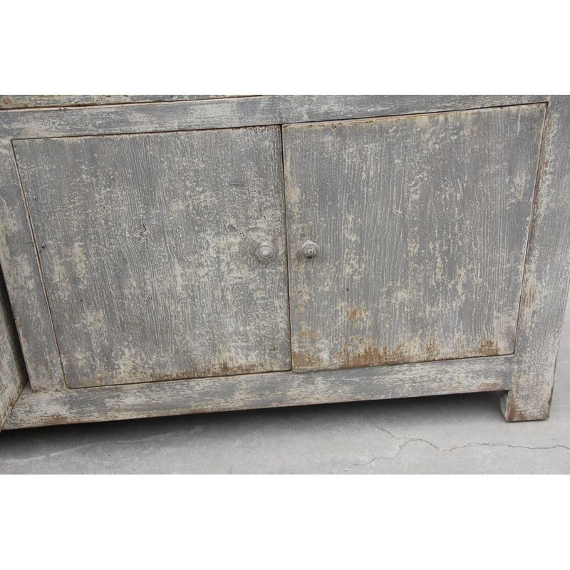 72 in. W Solid Wood Sideboard, Gray Wash