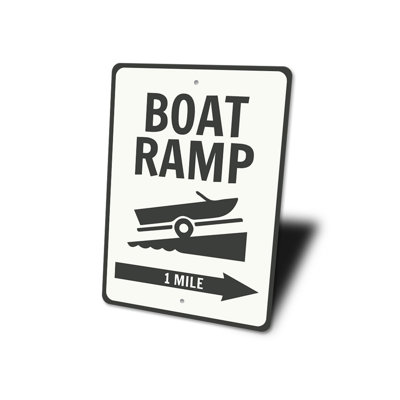 Boat Ramp Directional Aluminum Sign