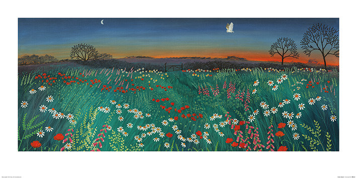 Twilight Meadow - Print, 50cm H x 100cm W x 0.1cm D, Paper