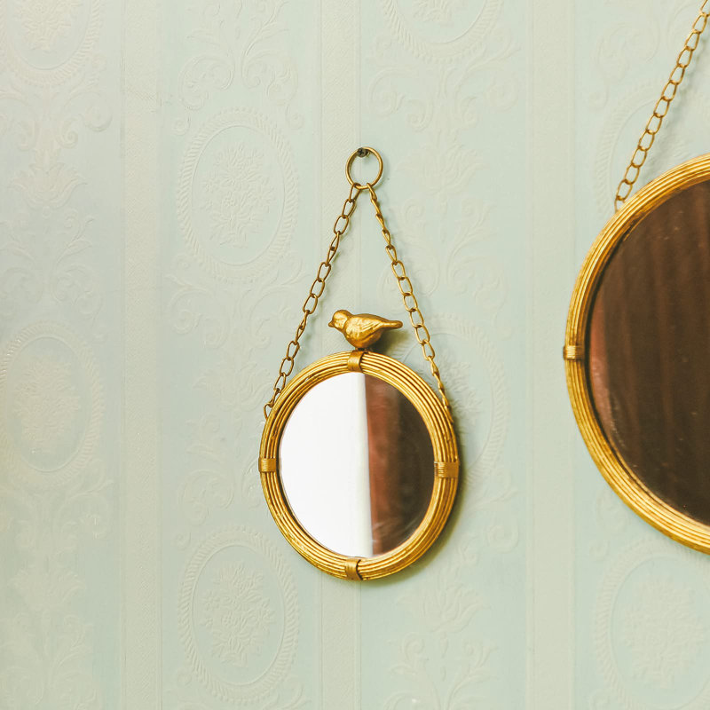 Miroir suspendu rond 6,7 pouces