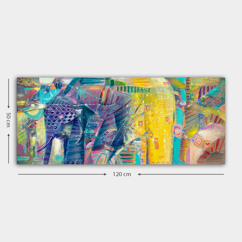 Superbe peinture sur toile décorative de 19,7 po x 47,2 po | 100% toile, cadre 100% bois (épaisseur: 1,2 po) | Idéal pour le salon, la chambre à coucher et le bureau | Couleurs éclatantes et conception unique