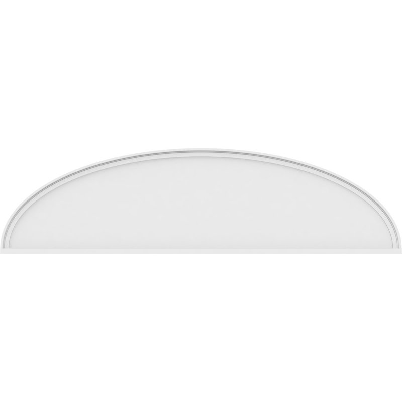 72"W x 19"H x 2"P Elliptical Smooth Architectural Grade PVC Pediment, 19" H  x 72" W  x 2" D