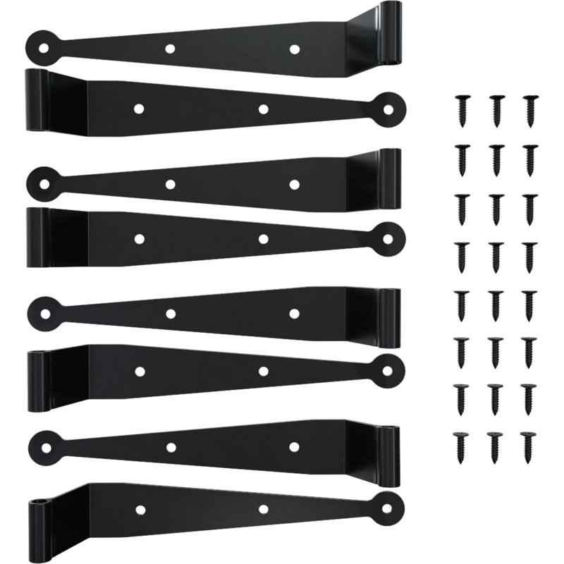 Charnière à sangle SteelTek l 10 po avec ensemble de volets décalés de 2 1/4 po, pour les hauteurs de 60 à 80 po (comprend 4 paires de charnières)