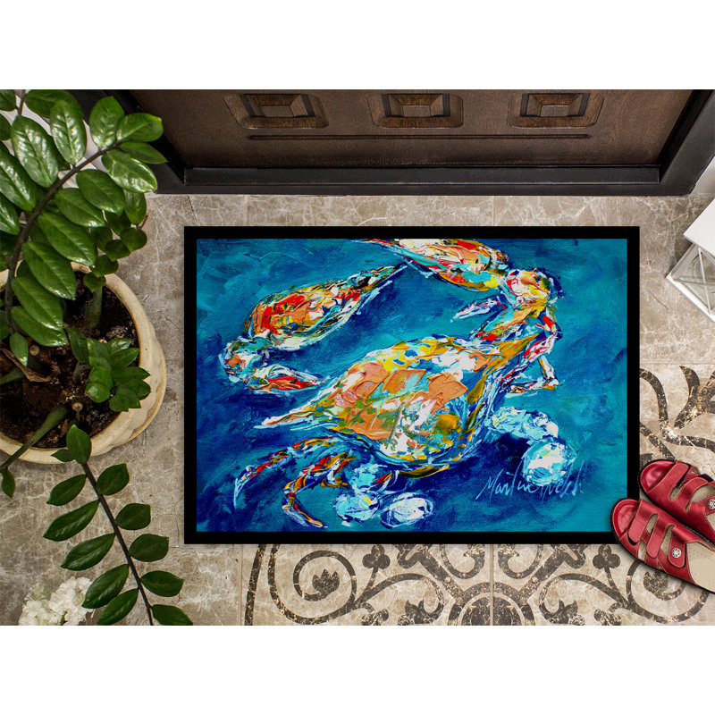 Hajrah Non-Slip Indoor/Outdoor Doormat, Rectangle 2' x 3'