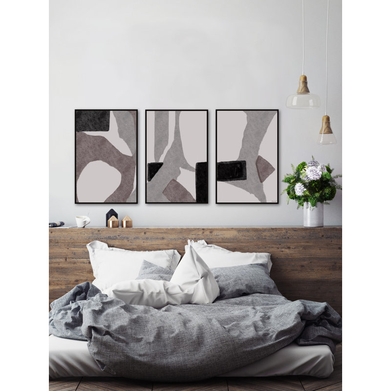 Connexion imaginaire triptyque, H 18 po x l 12 po