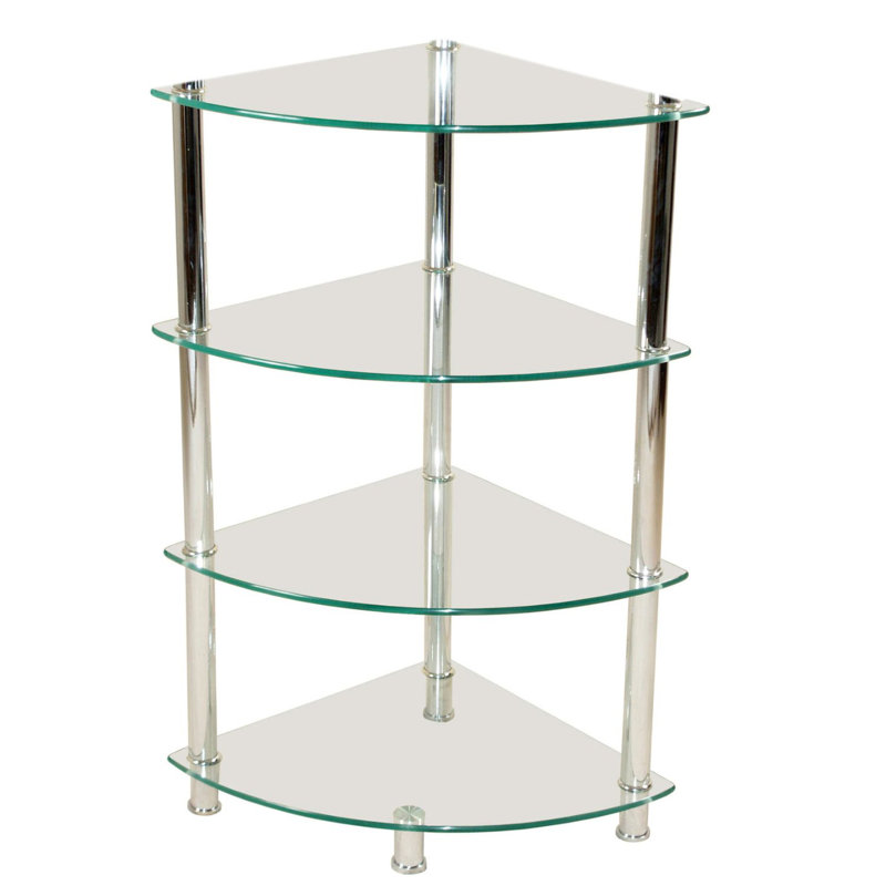 Étagère de salle de bain l 12" x h 42" 4 étages Melhem