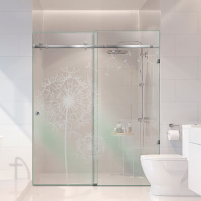 Portes de douche en verre coulissantes pour baignoire l 60 po x H 80 po