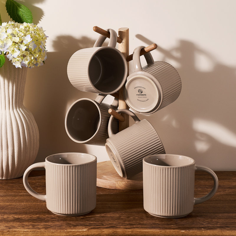 Ensemble de grandes tasses 16 pièces Star Series, brun cannelle, Brun cannelle