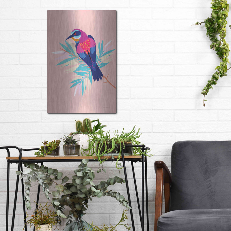 "Oiseaux exotiques II" par Omar Escalante, H 16 po x l 12 po