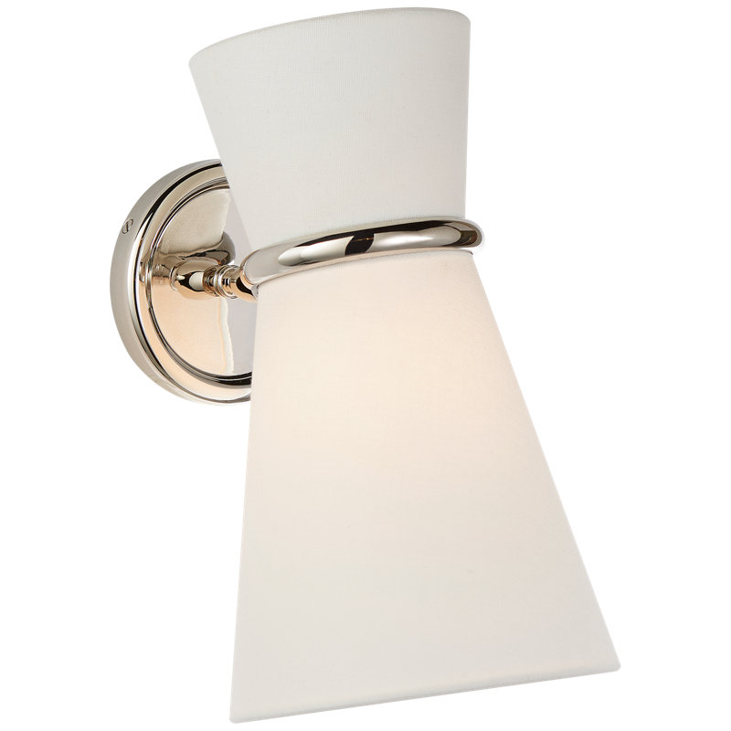 AERIN Clarkson Small Single Pivoting Sconce, Polished Nickel