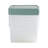 Wham Clip 5x 13.2L Square Plastic Storage Boxes with Secure Clip Lock Lids. L:39.5 x W:39.5 x H:12cm Clear/Green Milieu/Stone-107097833