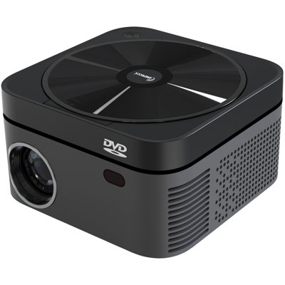 Impecca 110 ANSI Lumens Home Theater Projector, Built-in DVD, 720P, up to 120”+ Case