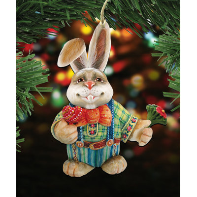 5'' Wood Hanging Figurine Ornament