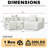 Curved Sectional Sofa With 2 Pillows-1275580713