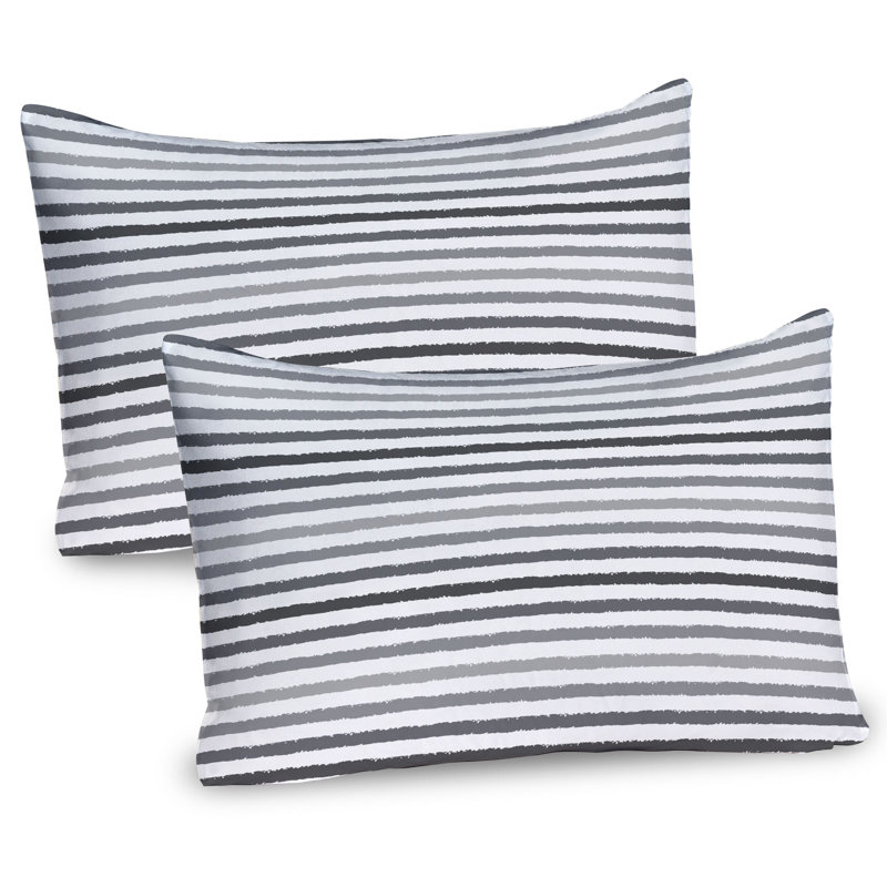 Ensemble de 2 taies décoratives à rayures Ambesonne, H 20 po x l 26 po