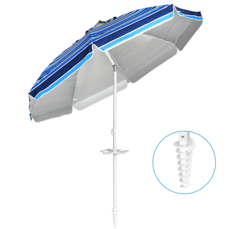 Parasol de plage 79 po, Bleu marine