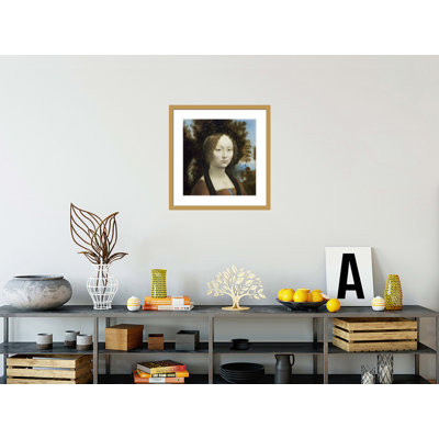 «Ginevra de 'Benci [avverse]» par Leonardo da Vinci, impression giclée encadrée