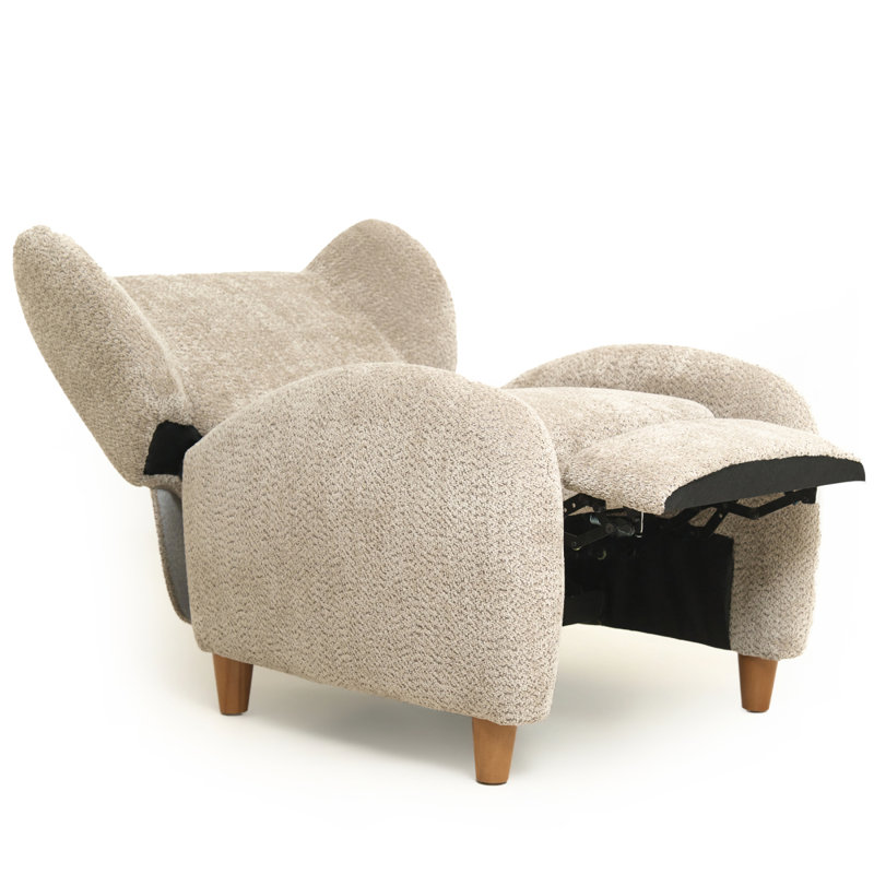 Chaise nordique, chaise multifonctionnelle en tissu de chenille, canapé décoratif, dossier incurvé, salle d'étude de loisirs, chameau,