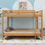 Lit superposé en bois grand avec échelle-486902678
