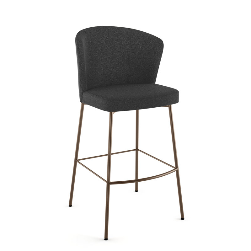 Tabouret de bar et de comptoir Anani, Gris anthracite, Bronze, Tabouret de bar (siège d'une hauteur de 31,25 po)