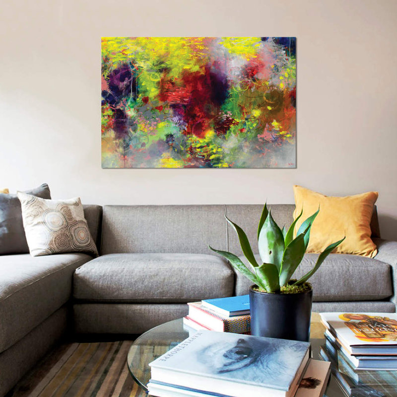 Triune par Paulette Insall - reproduction sur toile tendue, H 12 po x l 18 po x P 1,5 po, Toile tendue, Pas de tapis