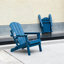 Chaise Adirondack pliante en PEHD avec porte-gobelet double - Chaise Adirondack en composite avec texture bois