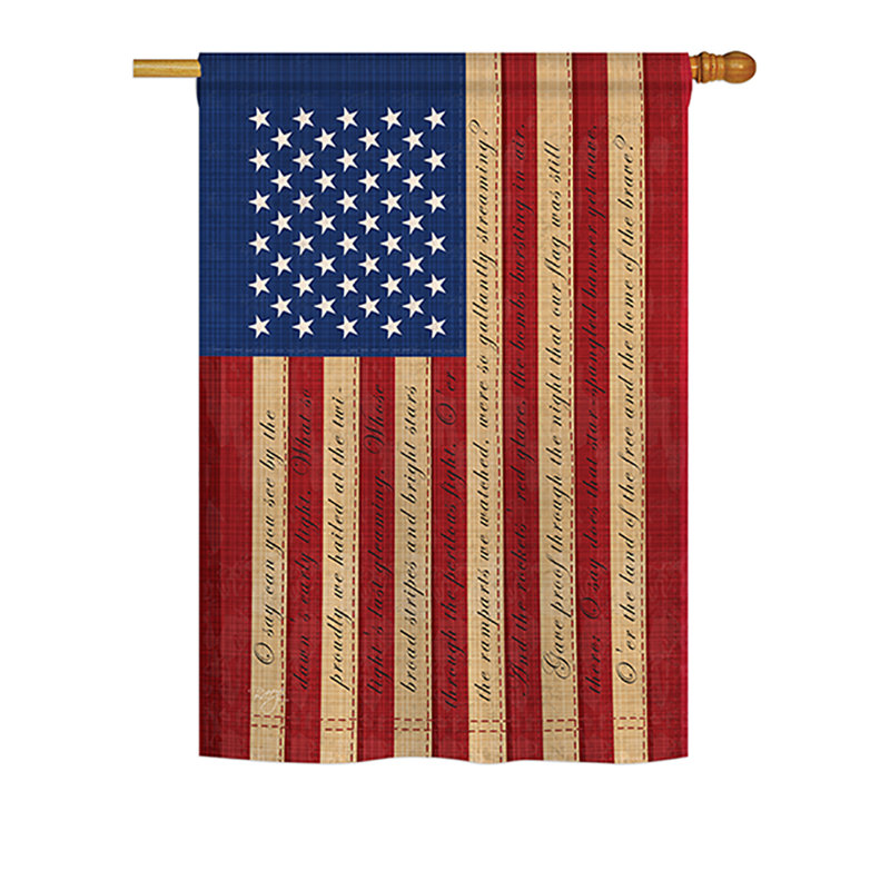 Drapeau de jardin en polyester à 2 côtés étoile, H 40 po x l 28 po