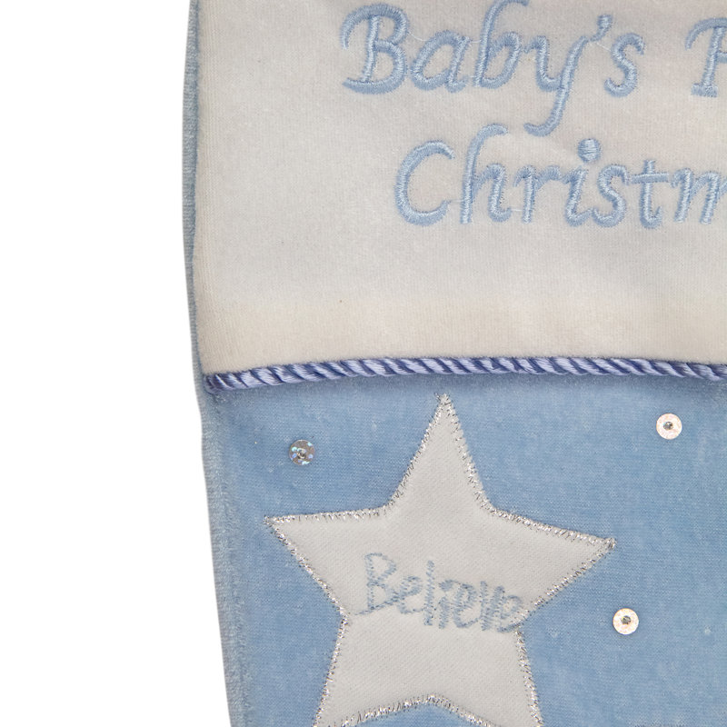 Chaussette de Noël 20 po Blue Christmas
