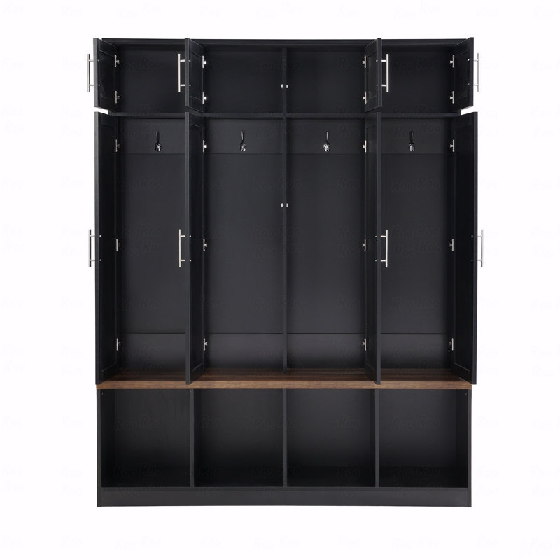 Hall Tree With Storage Function Rack