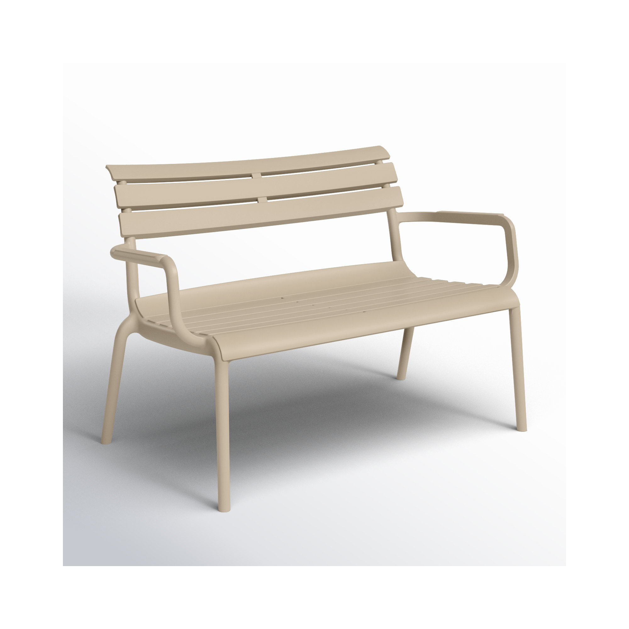 Ruta Paris 46'' Outdoor Bench, Taupe