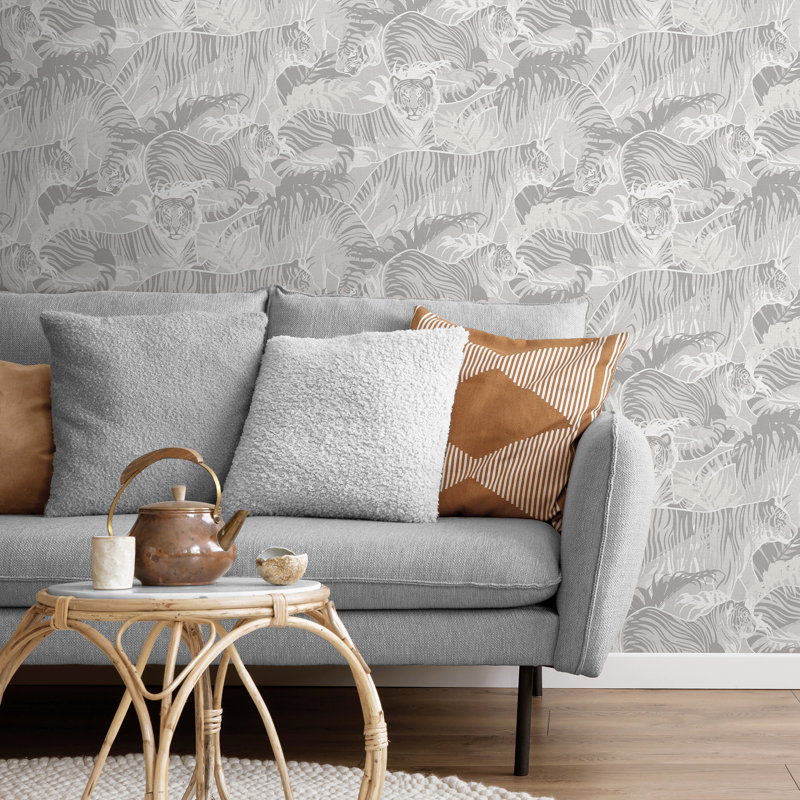 Papier peint Tiger Squad, Gris