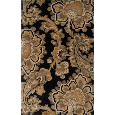 Tapis noir/brun touffeté à la main Busch