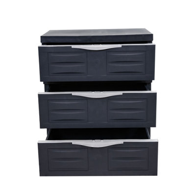 Armoire de rangement robuste à 3 tiroirs