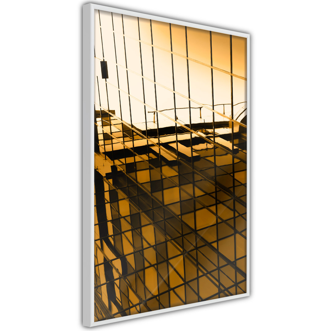 Gerahmtes Poster Steel And Glass (Yellow)