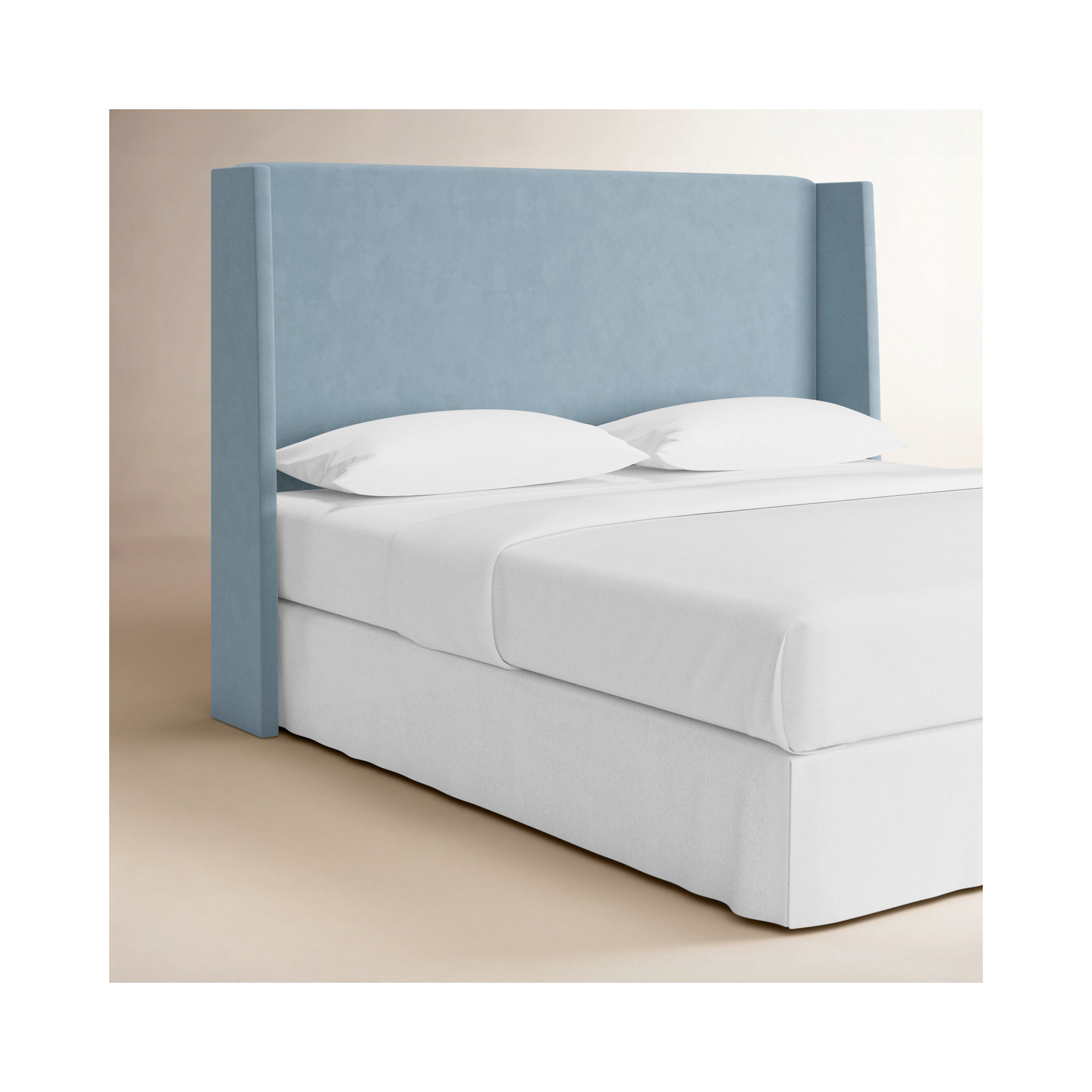 Bellfield Upholstered Headboard, King, Classic Ocean Velvet