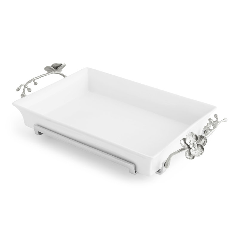 White Orchid Rectangle Casserole
