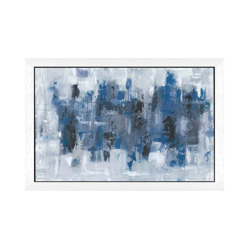 Midtown Moonlight by Emma Bell - Print on Canvas, 66.04 cm H x 45.72 cm W x 1.91 cm D, White Framed