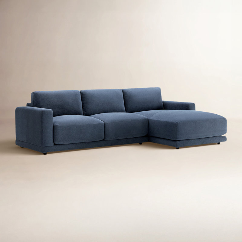Canapé modulaire rembourré 2 pièces Blakes , Lin Elite Performance indigo, Face à la droite