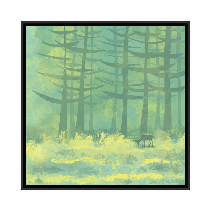 « The clearing » par Nic squirrell-impression, H 18 po x l 18 po x 1,5 po, Toile avec cadre noir, Pas de tapis