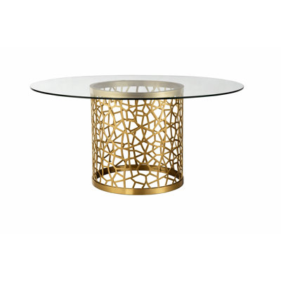 Arquette Round Glass Dining Table