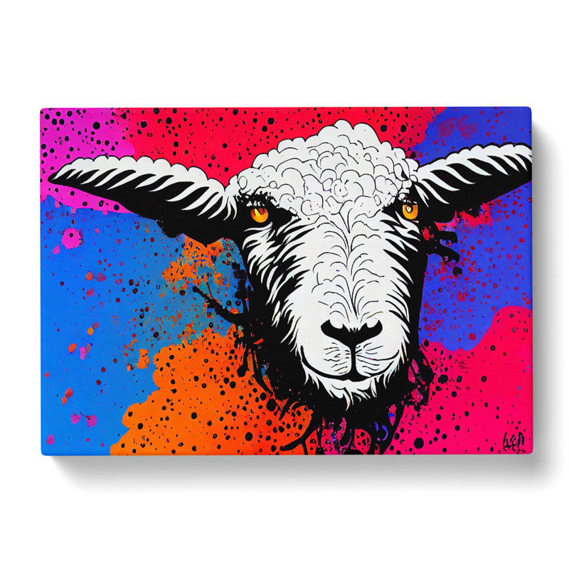 Colourful Sheep Vol.1 - Wrapped Canvas, 50cm H x 76cm W x 3cm D