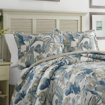 Ensemble d'édredon en coton bleu Raw Coast de Tommy Bahama