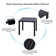 Adjustable Relaxing Recliner Patio Chair With Cushions And Table