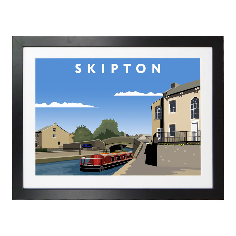 Skipton 2 by Richard O'Neil - Print, Black Wood Frame, 33.5 cm H x 43.5 cm W x 2.2 cm D