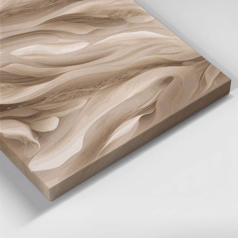 Abstrait paysage 78, toile beige, H 30 po x l 20 po