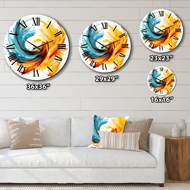 Horloge murale spirale abstraite, Très grand